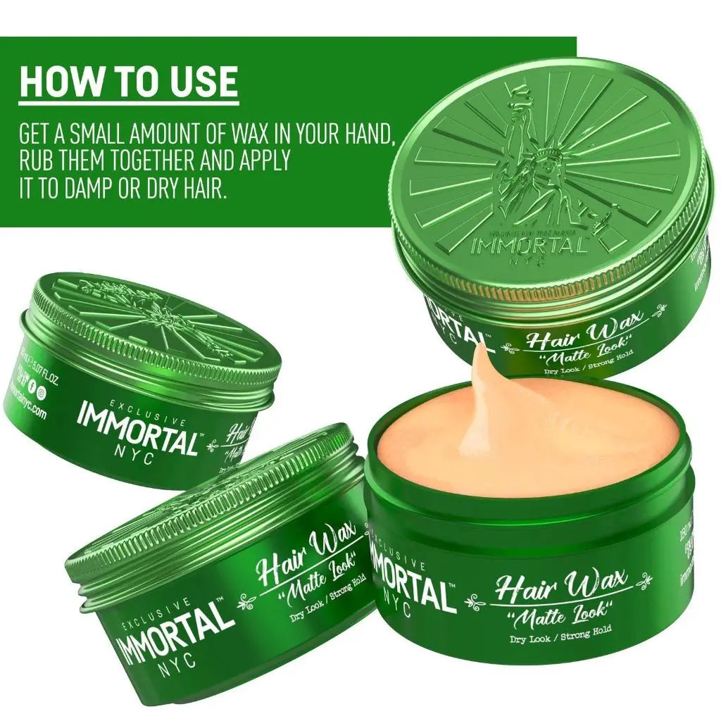 Immortal NYC "Matte Look" Hair Wax - Strong Hold, Matte Finish IMMORTAL NYC