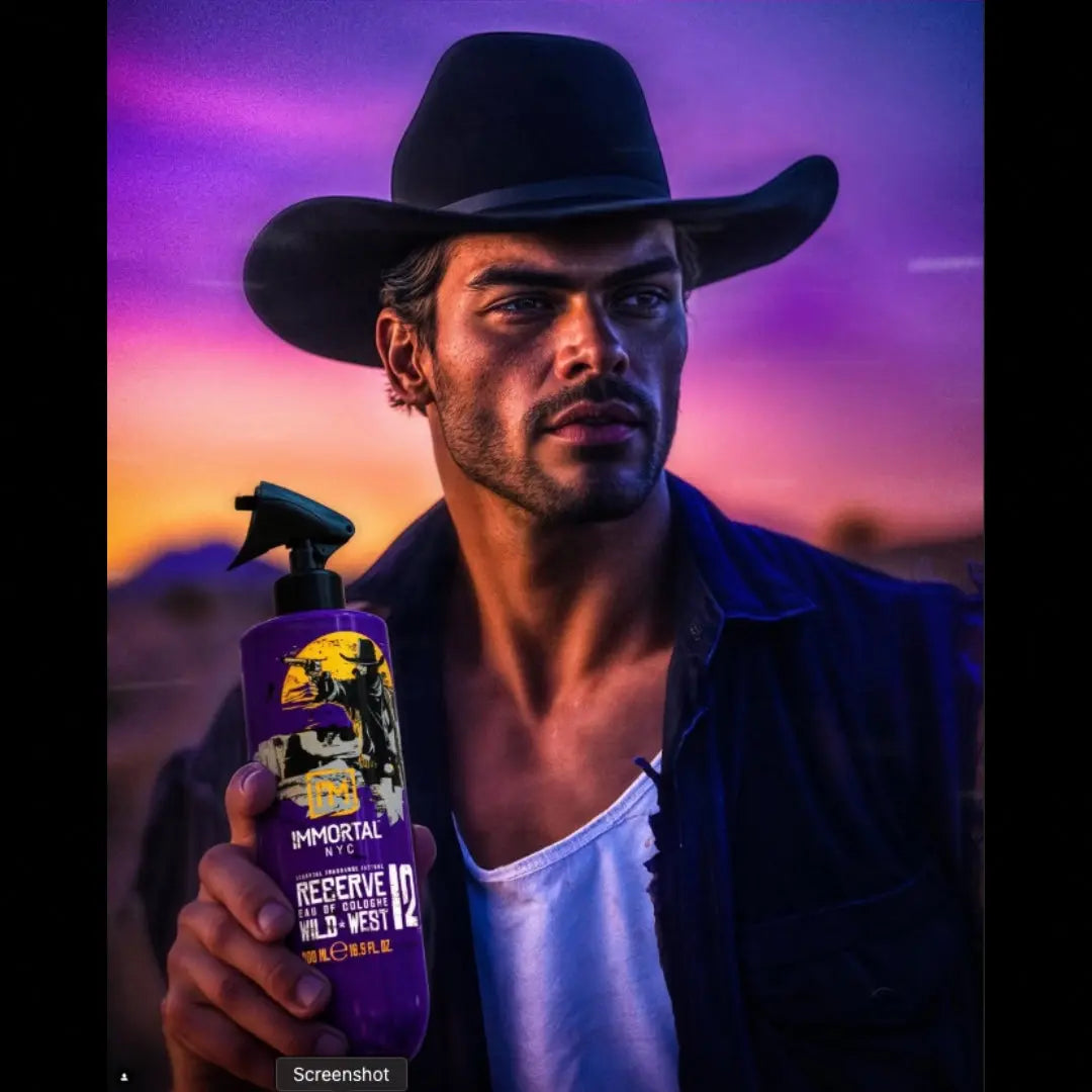 “IMMORTAL NYC Reserve Cologne 12 – Wild West, inspired by bold frontier style.”