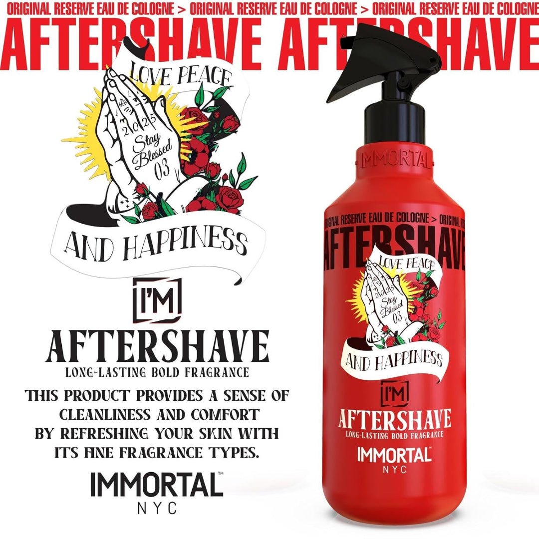 IMMORTAL NYC Stay Blessed 3 Aftershave – Ocean-Citrus Cool, 150 ml