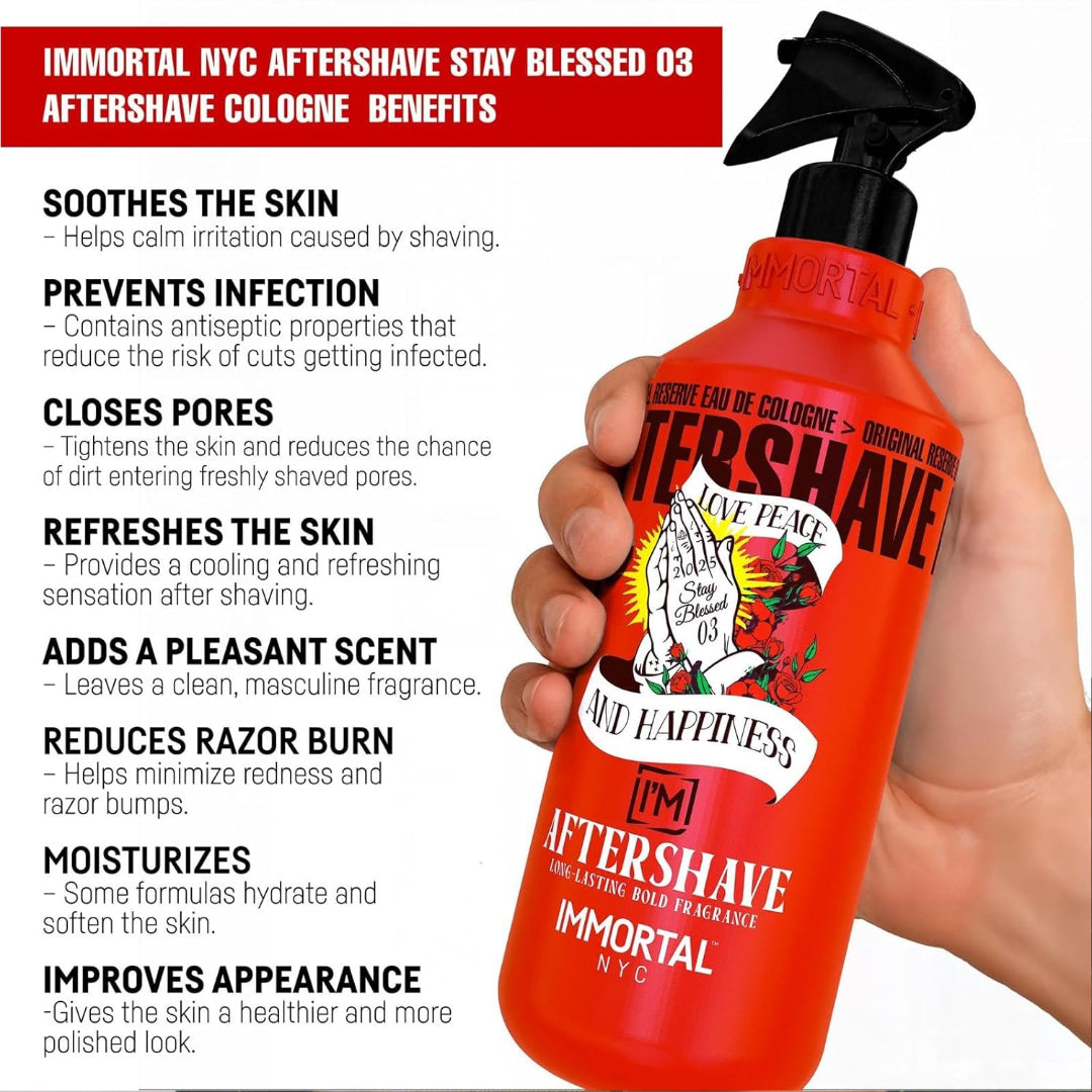 IMMORTAL NYC Stay Blessed 3 Aftershave – Ocean-Citrus Cool, 150 ml