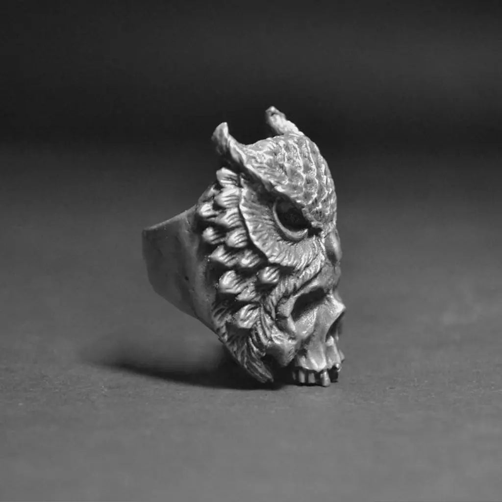 Rotten Bones Pewter Ring - Hand Made - Rotten Owl Rotten Bones