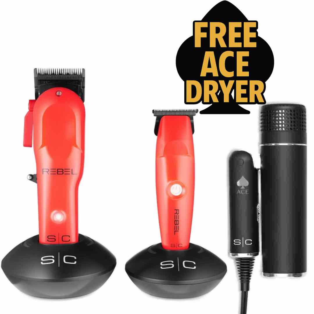Rebel Red Clipper & Trimmer + ACE Lightweight Dryer | Power Bundle