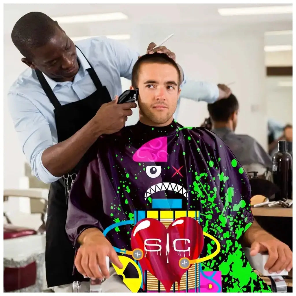 Stylecraft Radioactive Black Barber & Stylist Cape - BUYBARBER.COM