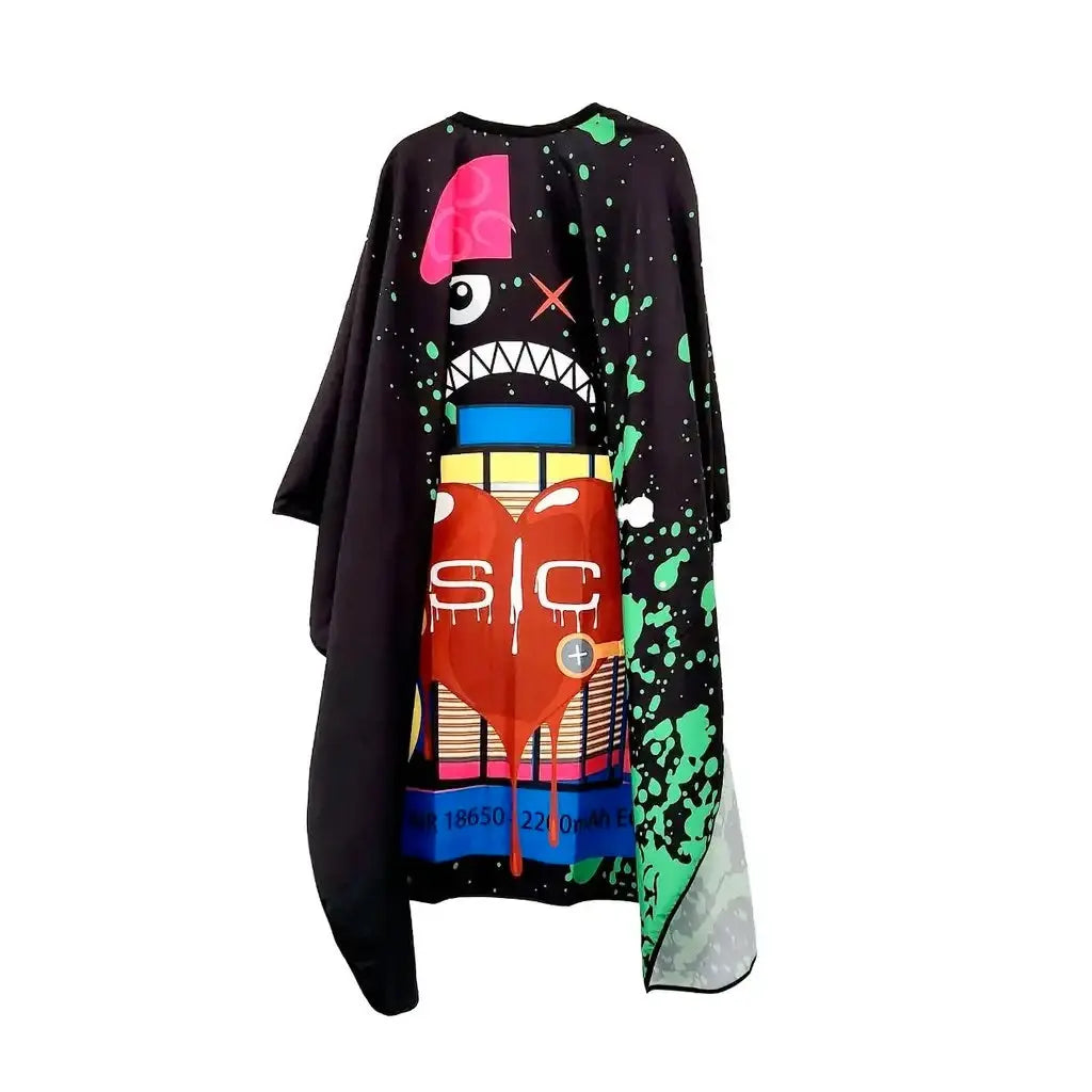 Stylecraft Radioactive Black Barber & Stylist Cape - BUYBARBER.COM