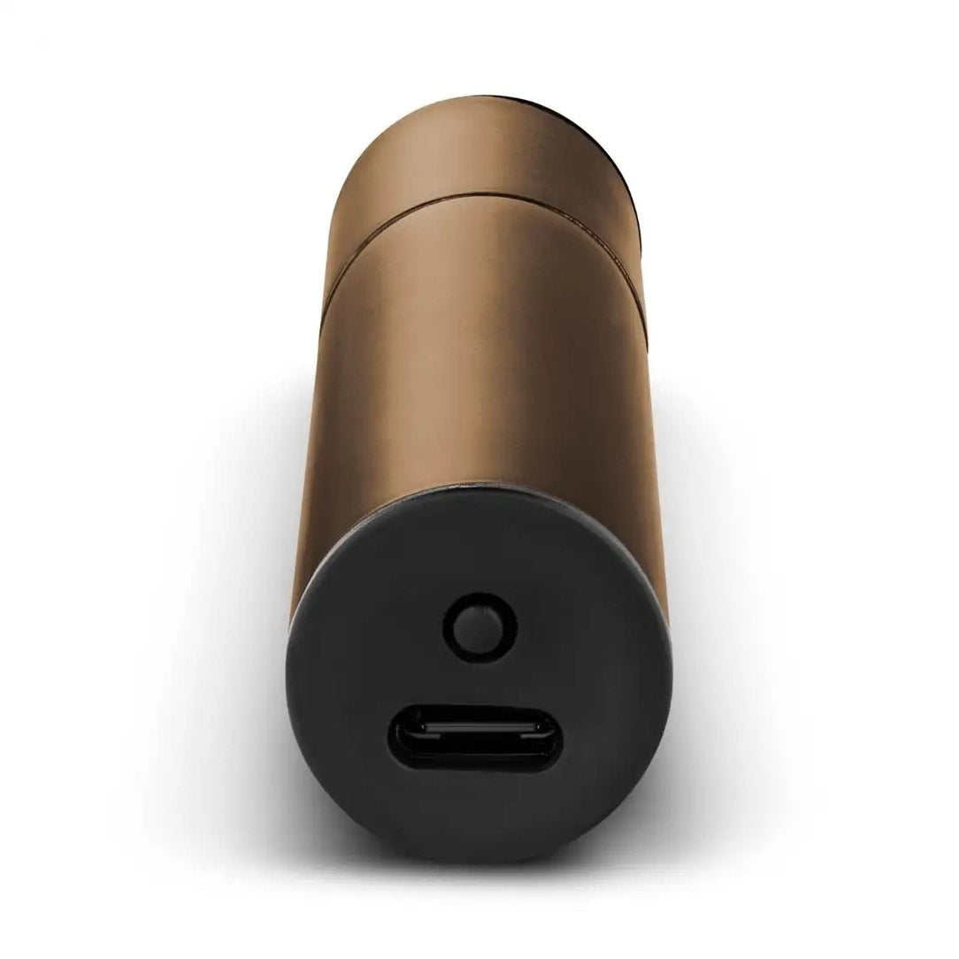 “Travel‑size ACE trimmer with USB‑C charging cable and cleaning brush”