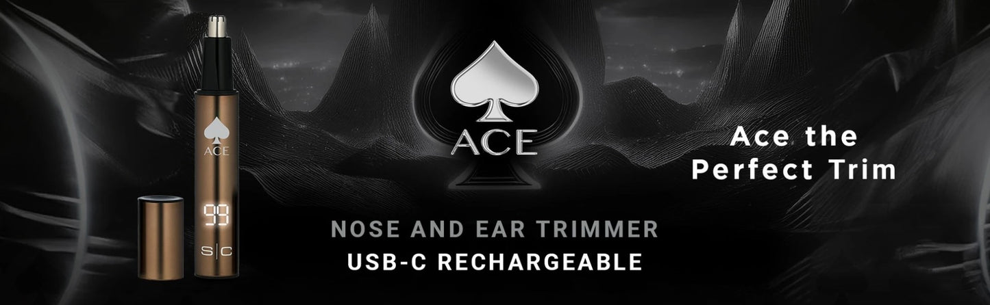 StyleCraft ACE Ear & Nose Trimmer – Dual‑Speed, USB‑C, 2 hr Runtime