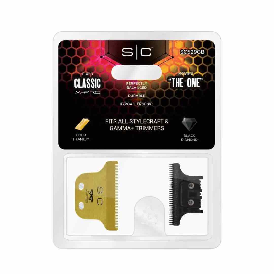 Gold Titanium Classic X-Pro Replacement Blade & DLC Cutter – Fits All StyleCraft / Gamma+