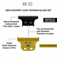 Gold Titanium Classic X-Pro Replacement Blade & DLC Cutter – Fits All StyleCraft / Gamma+ - BUYBARBER.COM