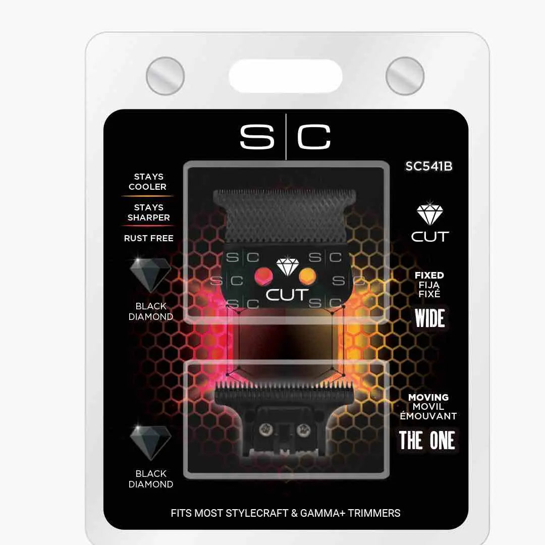 Replacement Diamond Cut Fixed Black Diamond DLC Hair Trimmer Blade with The One Cutter - BUYBARBER.COM