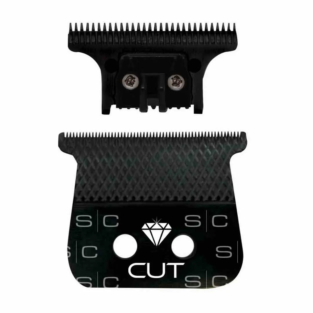 Replacement Diamond Cut Fixed Black Diamond DLC Hair Trimmer Blade with The One Cutter - BUYBARBER.COM