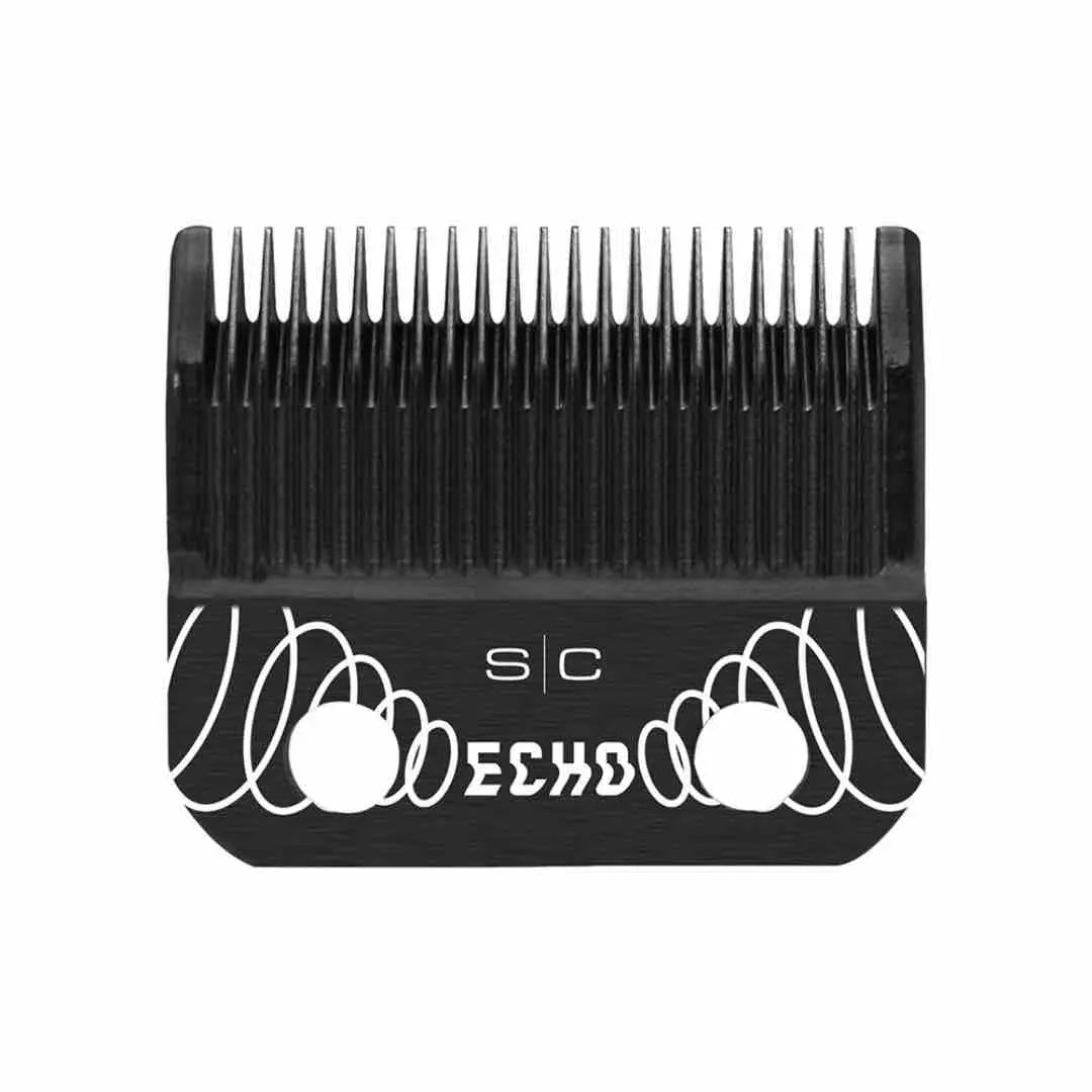 Replacement ECHO Fixed Black Diamond DLC Hair Clipper Blade with Shallow Tooth 2.0 Cutter - BUYBARBER.COM