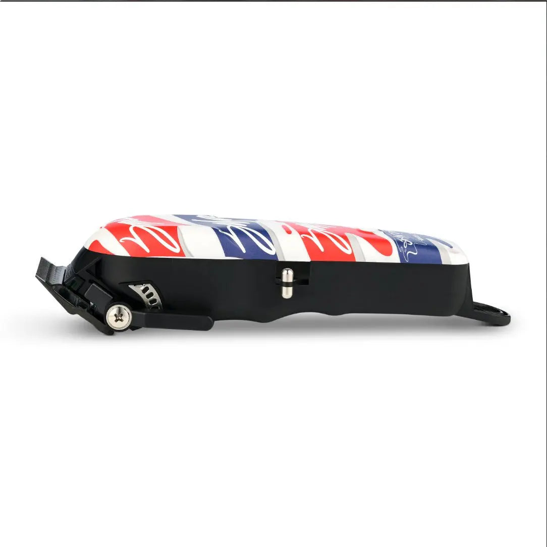 “StyleCraft Rebel x King Saladeen cordless clipper with Echo Blade, side view”
