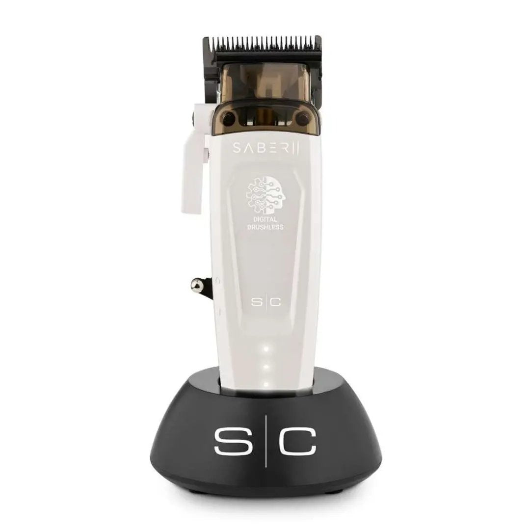 Saber 2 Professional Hair Clipper with EON Digital Brushless Motor – White Limited Edition Stylecraft