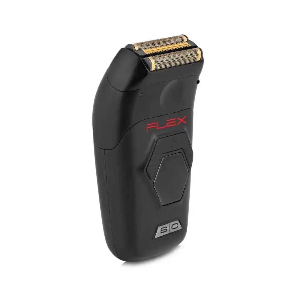 Ergonomically Designed FLEX Electric Foil Shaver with Recessed Thumb Rest and Protective Cap"
