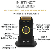 Instinct Metal Shaver - Double foil with IN2 Vector Motor- Black - BUYBARBER.COM