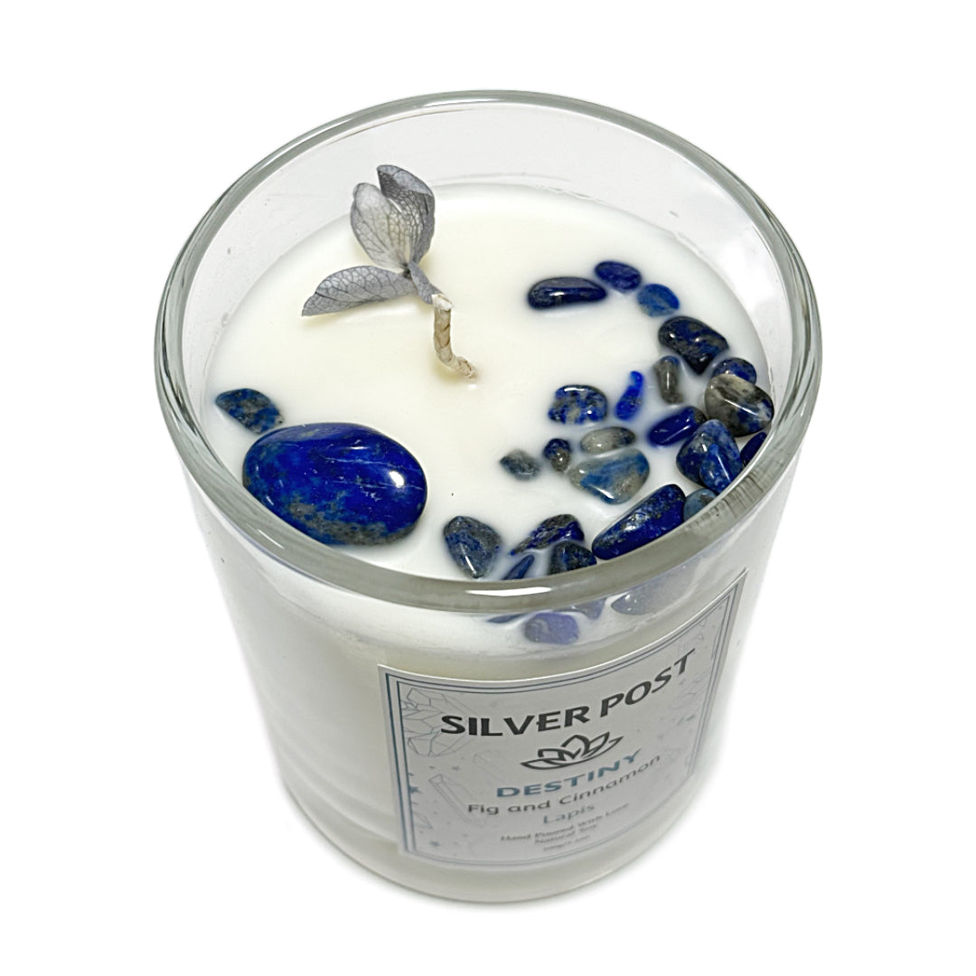 Destiny Fig & Cinnamon Candle | Lapis Lazuli Stone | Sagittarius Inspiration
