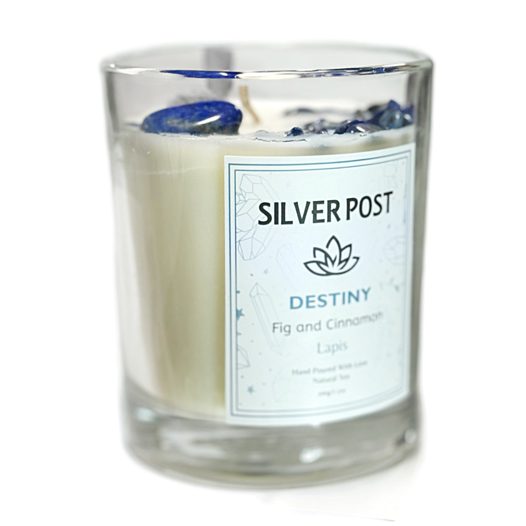 Destiny Fig & Cinnamon Candle | Lapis Lazuli Stone | Sagittarius Inspiration