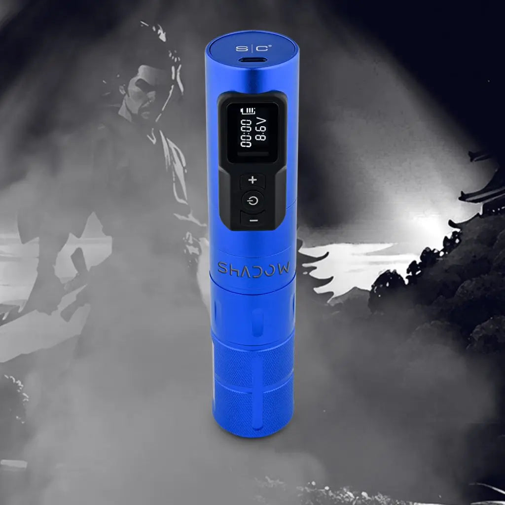 Stylecraft Shadow - 3-in-1 SMP/PMU Tattoo Machine Blue - BUYBARBER.COM