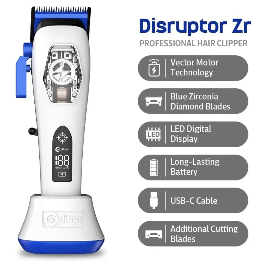 Caliber Disruptor ZR Clipper & Turbo Air Blaster Bundle - BUYBARBER.COM