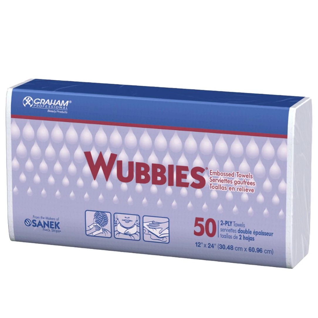 Wubbies Towels 50 Pk – Embossed, Eco-Friendly, 12×24 in