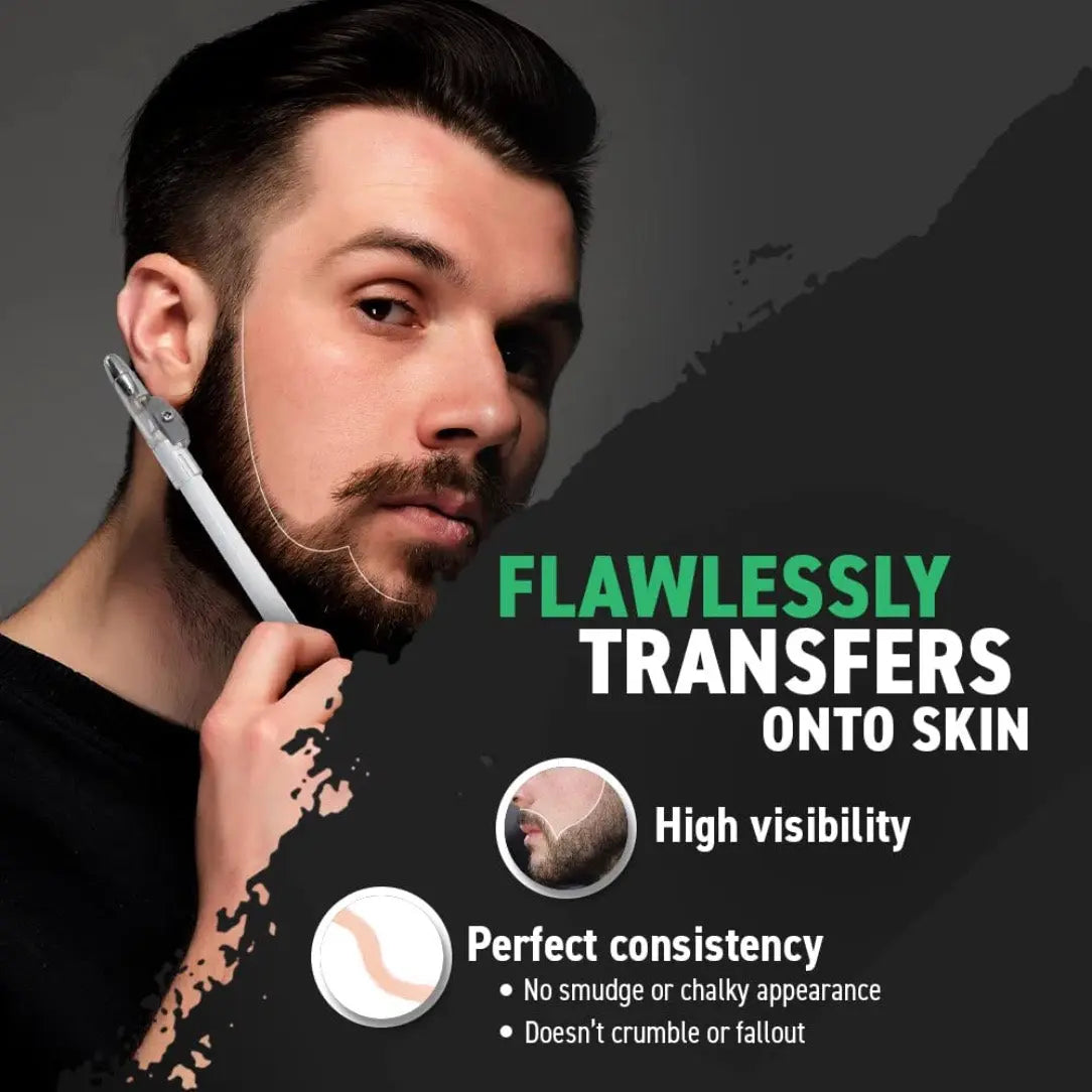 3PCS Tomb45 Precision Barber Pencil – Hairline & Beard Trace Guide (With Sharpeners)