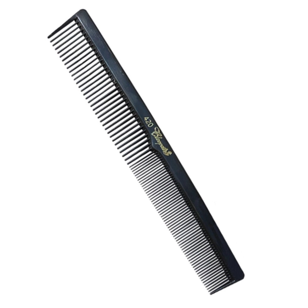 Krest Cleopatra 420 7" Flat Back Barber Comb (12 Pack) - Colors