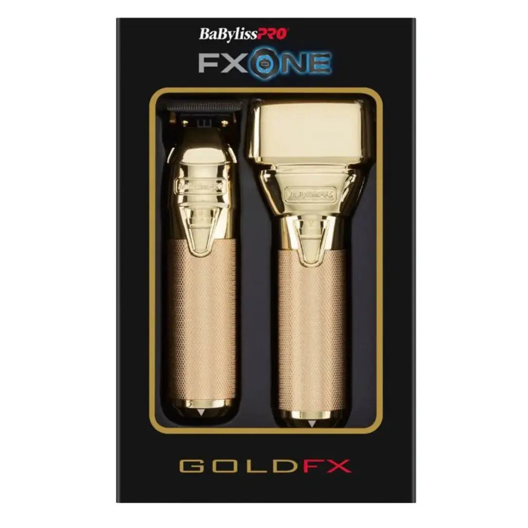 BaBylissPRO FXONE GoldFX Trimmer & Foil Shaver + Dual-Battery Charging System Bundle - BUYBARBER.COM