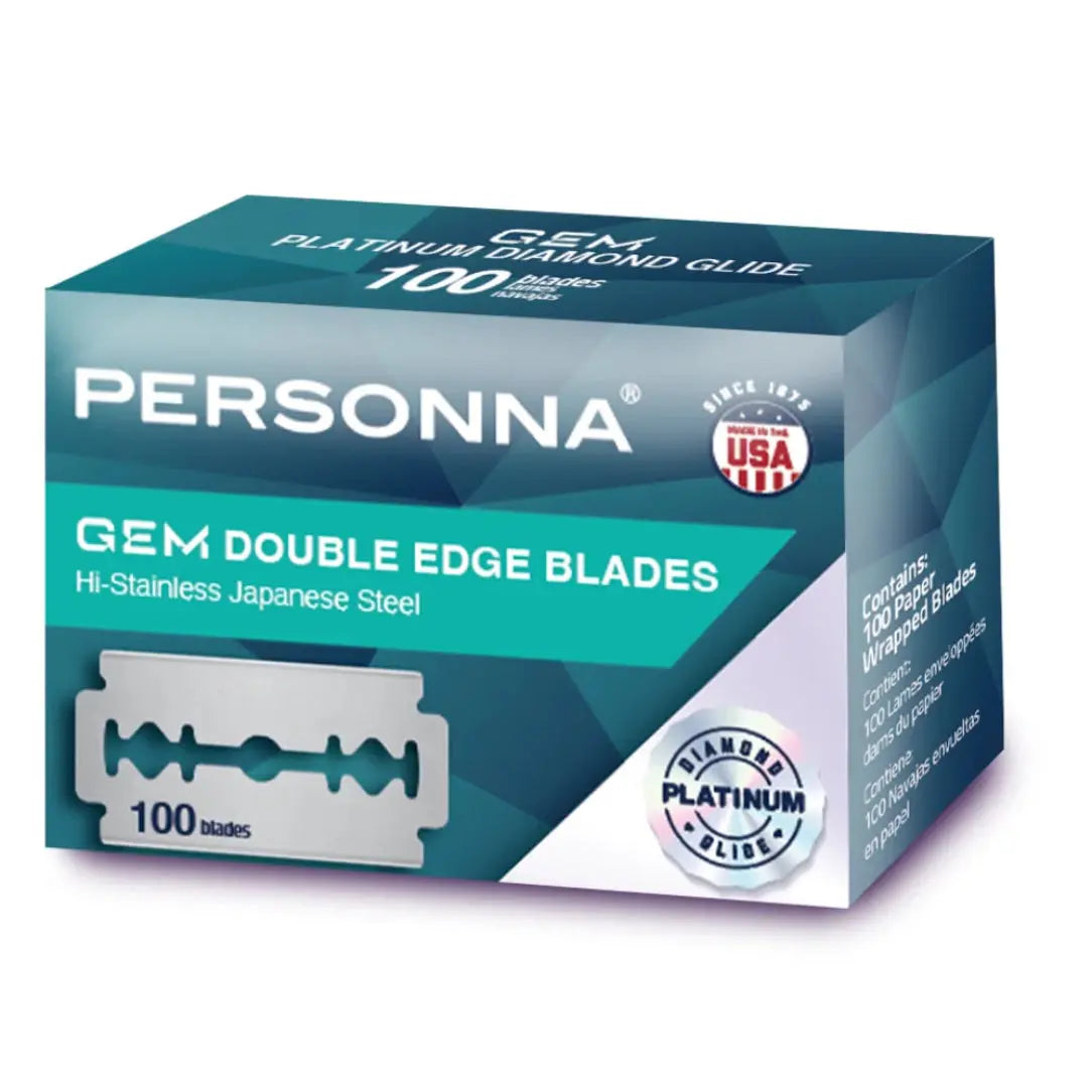New Personna Gem Double Edge Blades packaging on a white background