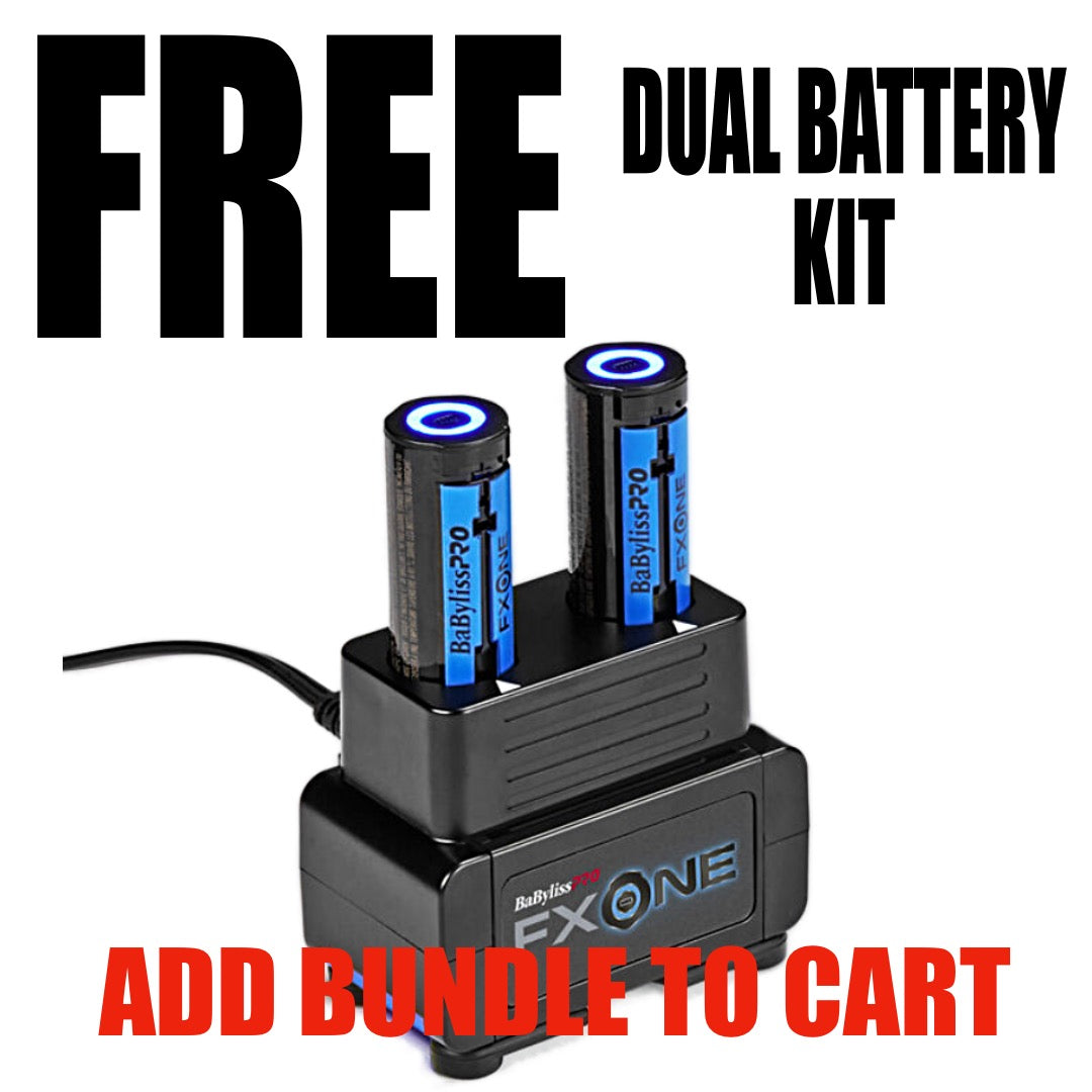 BaBylissPRO FXONE GoldFX Trimmer & Foil Shaver + Dual-Battery Charging System Bundle