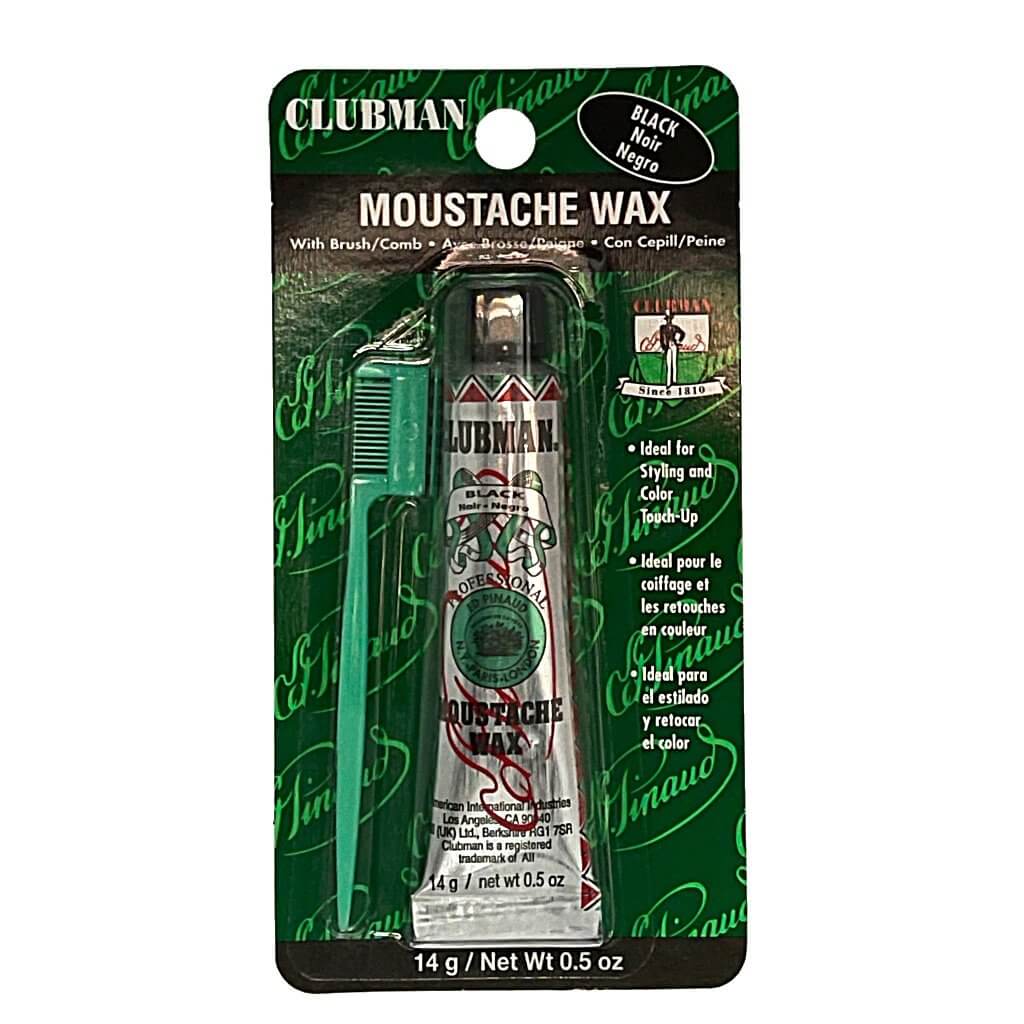 Clubman Moustache Wax Black/Chestnut/Brown/Natural - BUYBARBER.COM
