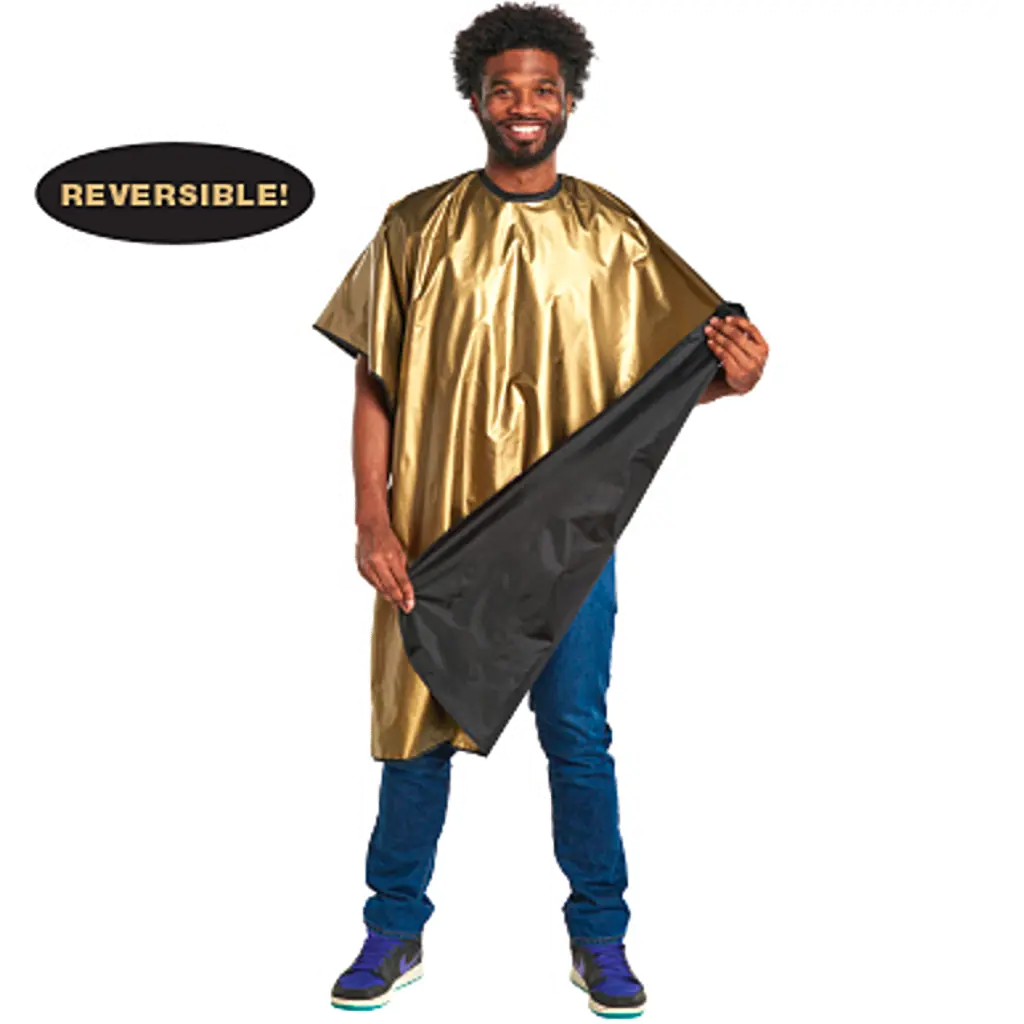 24K Barber Black - Gold Cape Reversible - BUYBARBER.COM