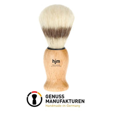 HJM Shaving Brush, Pure Bristle, Beech Wood Natural - BUYBARBER.COM