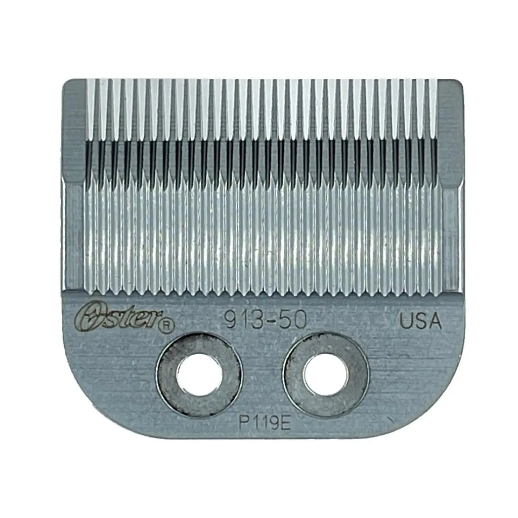 "Close-up of ultra-sharp Oster 17 Tooth Blade with cryogenic treatment"
