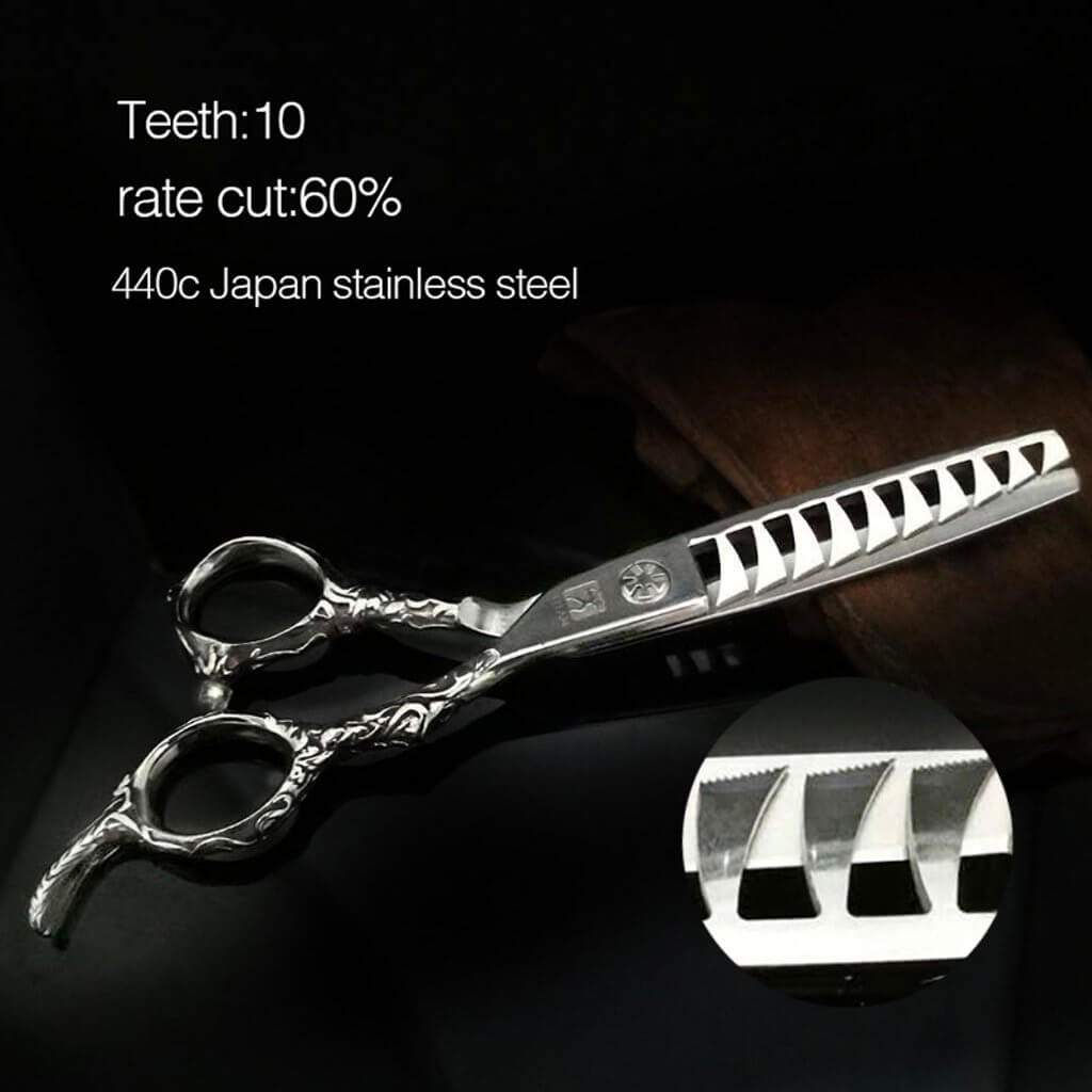 Hand Made Japan 10 Theet Micro-Cut Hair Thinning Shears - 6 inch - BUYBARBER.COM