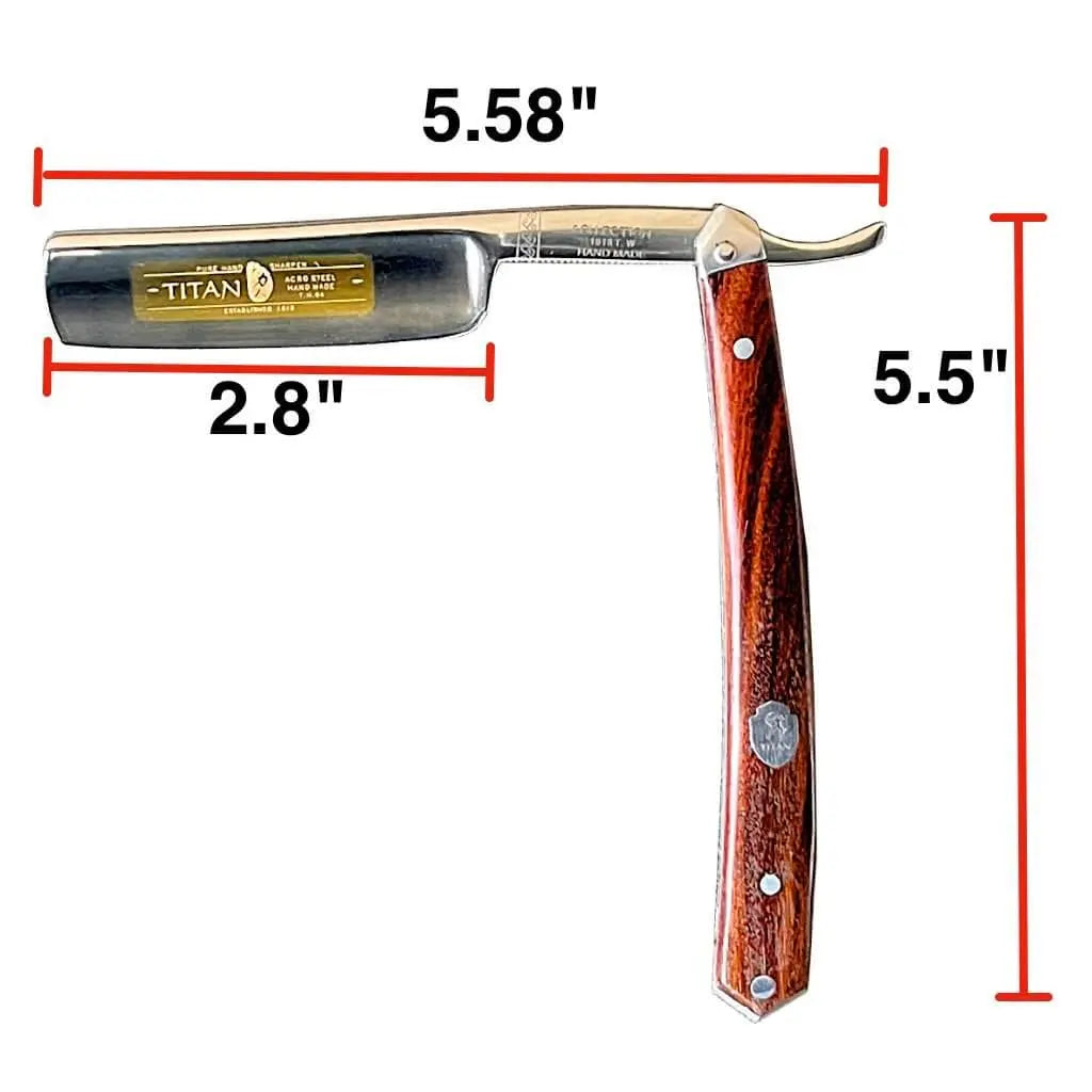 Hand Made Japan Straight Razor 5/8" Mahogany- Gold Limited Edition - BUYBARBER.COM