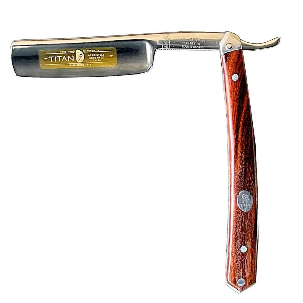 Hand Made Japan Straight Razor 5/8" Mahogany- Gold Limited Edition - BUYBARBER.COM