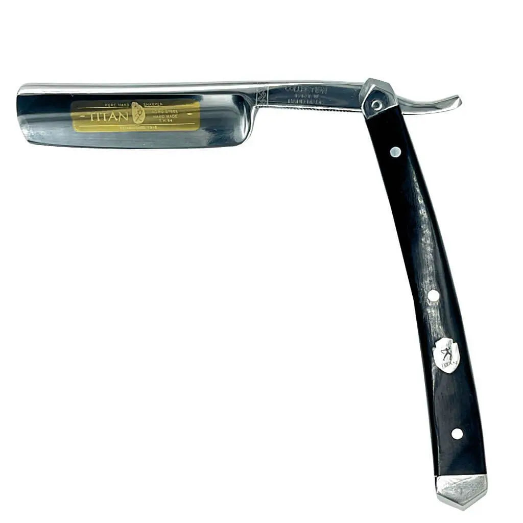 Hand Made Japan Straight Razor 5/8" Ebony- Gold Limited Edition - BUYBARBER.COM