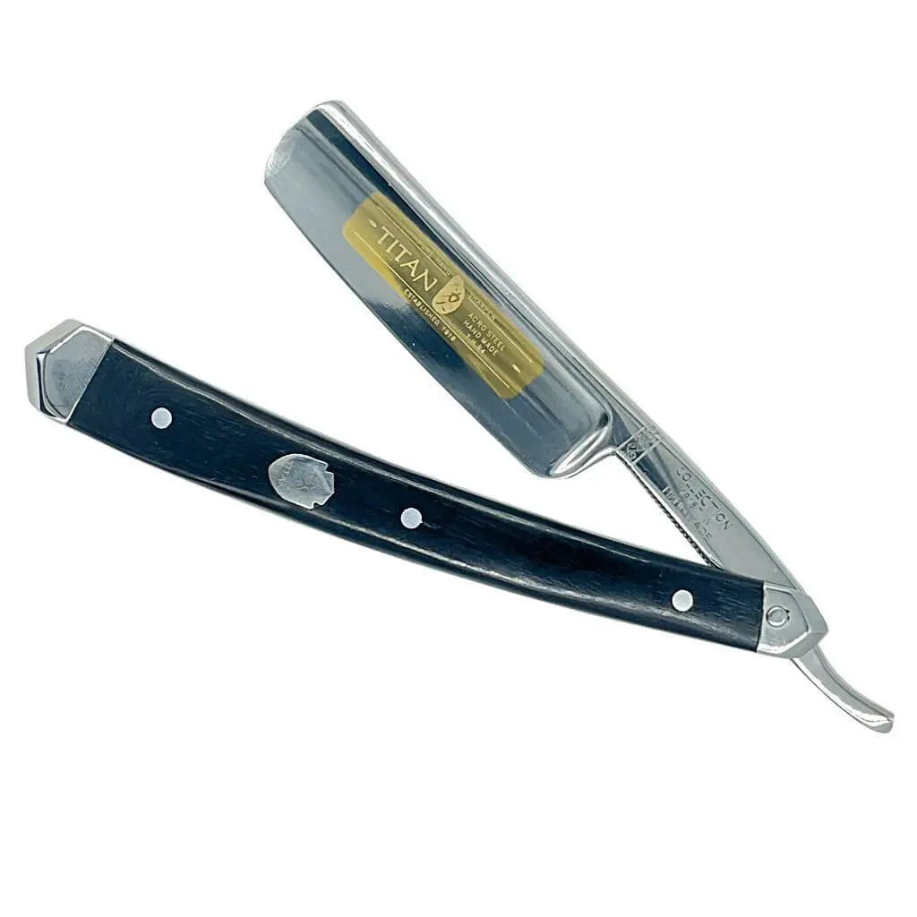 Hand Made Japan Straight Razor 5/8" Ebony- Gold Limited Edition - BUYBARBER.COM