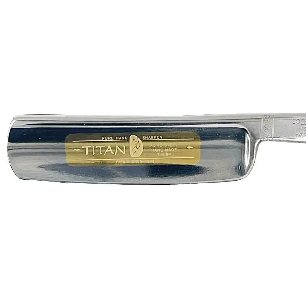 Hand Made Japan Straight Razor 5/8" Ebony- Gold Limited Edition - BUYBARBER.COM