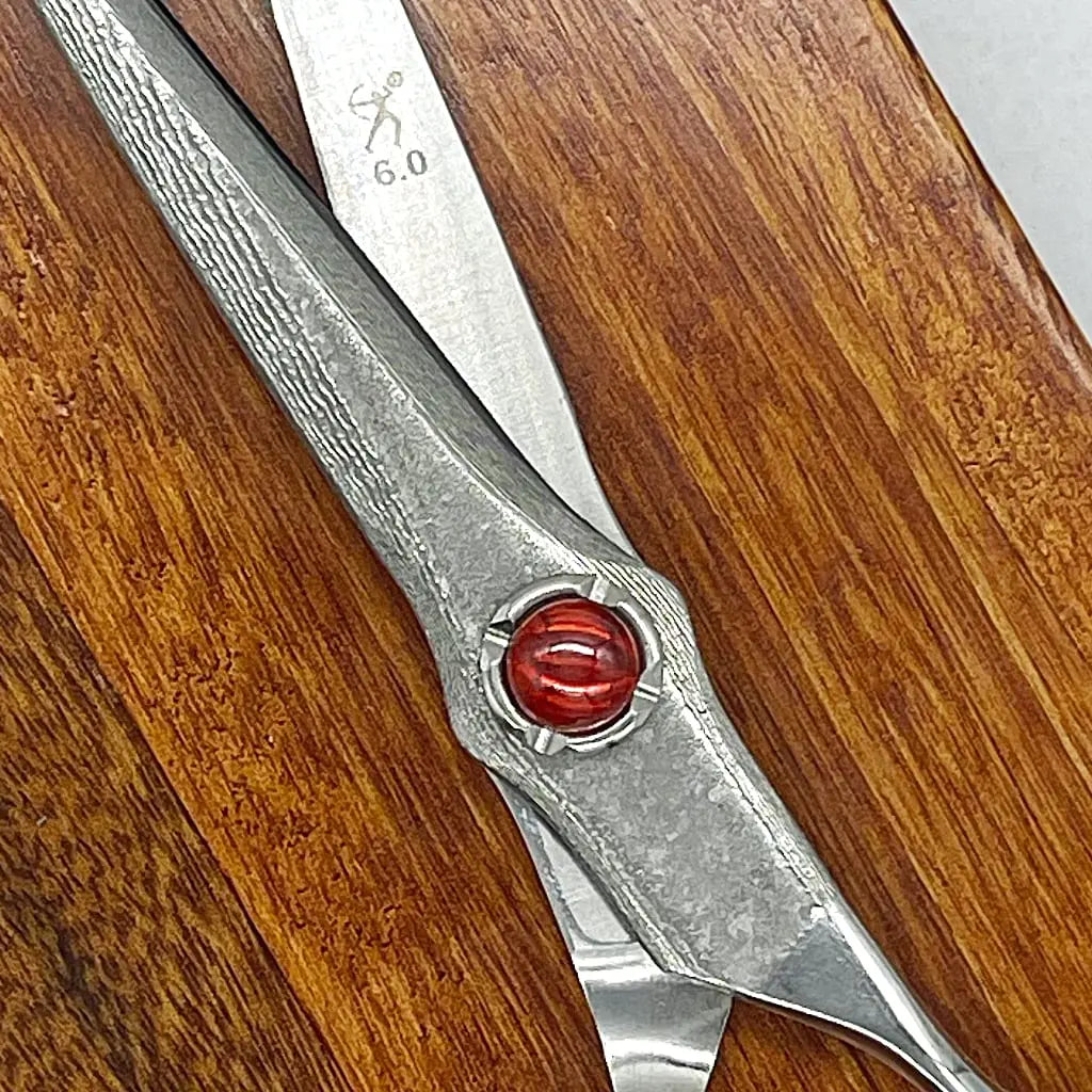Handmade Japan Damascus ATS314 Cutting Shears 6” – Premium Barber Scissors - BUYBARBER.COM