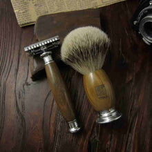 Hand Made Traditional Shaving Set - Green Sandalwood - BUYBARBER.COM