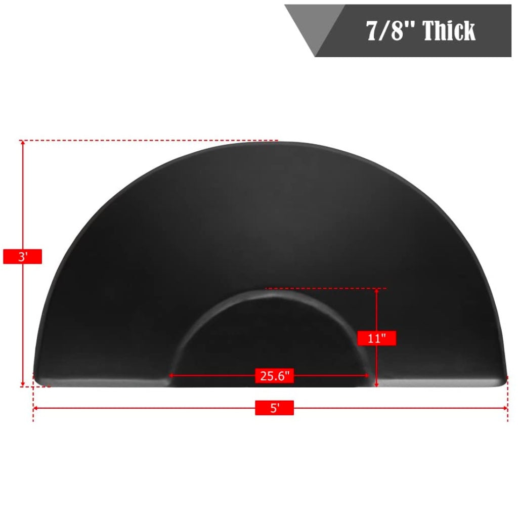 Semi Circle Comfort 5' X 3' 5/8" Anti Fatigue Mat - BUYBARBER.COM
