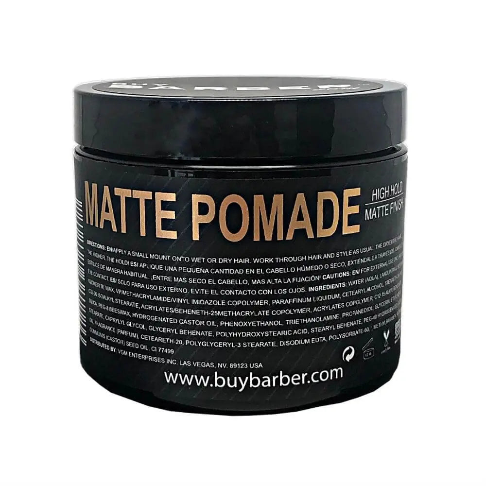 Buy Barber Water Based Matte Pomade 4oz/113.4gr - BUYBARBER.COM