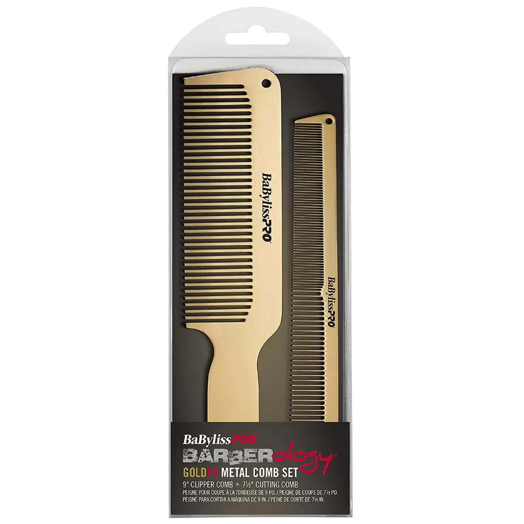 BaBylissPRO® GOLDFX Metal Comb 2-Pack - BUYBARBER.COM