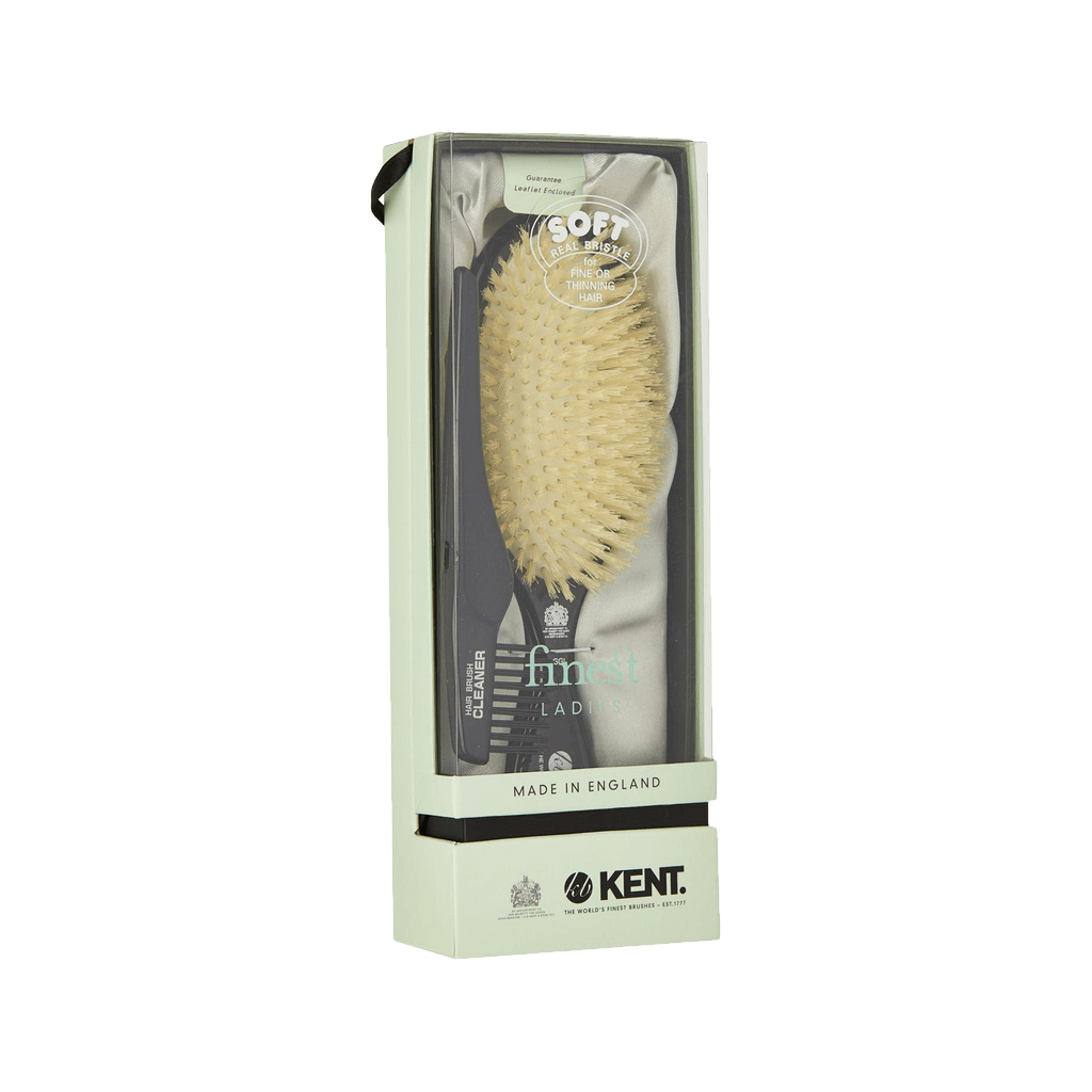 Kent Brushes Large Sized - Pure Soft White Natural Bristle - BUYBARBER.COM