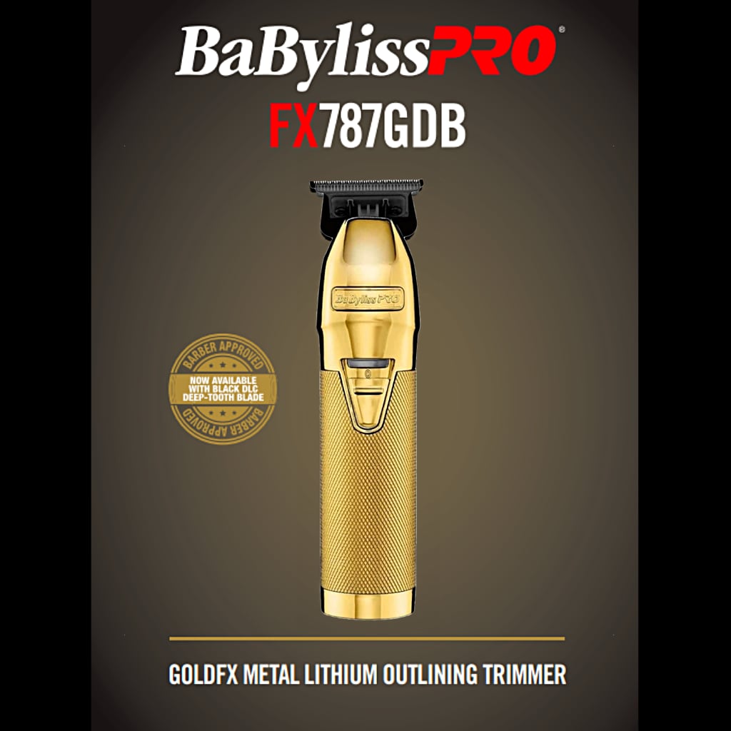 BaBylissPRO® GOLDFX Outlining Trimmer With NEW Deep-Tooth DLC T-Blade