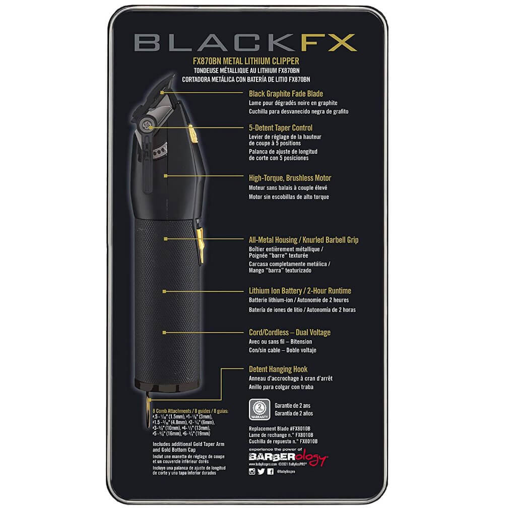 BaBylissPRO Barberology MetalFX Series - BLACK - BUYBARBER.COM