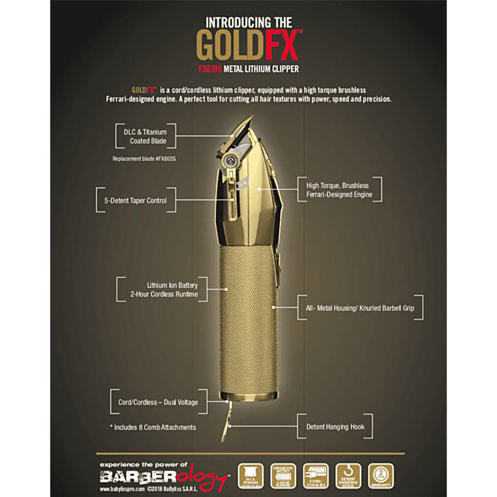 BaBylissPRO Barberology MetalFX Series - GOLD - BUYBARBER.COM