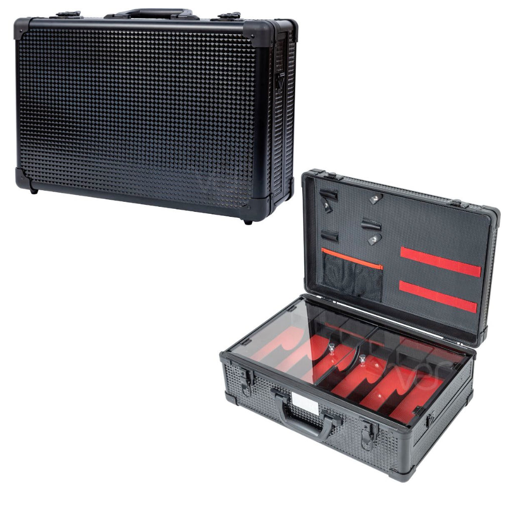 6 Clipper Professional Barber Portable Travel Case with Easy Slide Clipper Tray