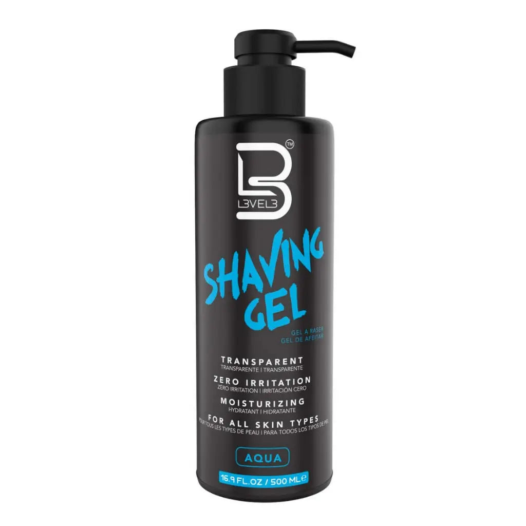 Level 3 Ultra Clear Shaving Gel - Aqua - BUYBARBER.COM